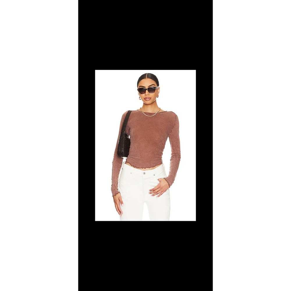 Free People (We the Free) Be My Baby Long Sleeve top in Desert Topaz XS